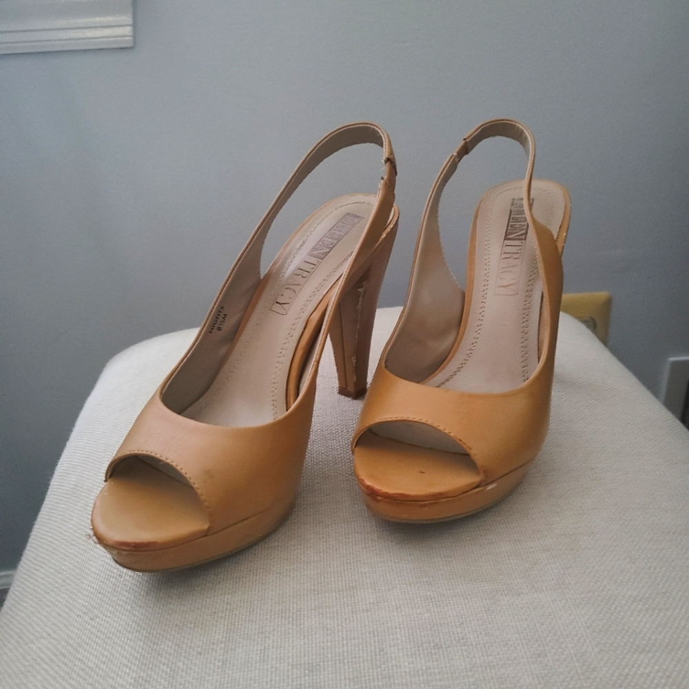 Ellen Tracy Platform Sling Backs